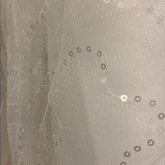 White Lace Wedding Dress Diamonds & Crystal Embellished Long Wedding Dress New - Picture 4 of 16